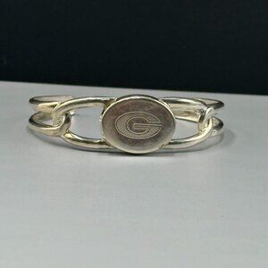 Georgia Bulldogs Silver Plated Cuff Bracelet UGA Football Signed Best